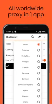 BlockaNet: Proxy list browser android App screenshot 5